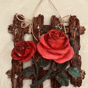 Dekoratif duvar süsü kırmızı gül