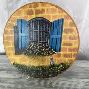 El yapımı ahşap pano 25x25 cm