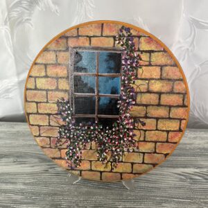 El yapımı ahşap pano 25x25 cm