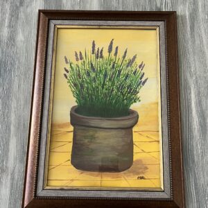 El yapımı fırça tekniği lavanta tablo 48x35 cm