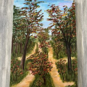Doğa manzaralı el yapımı tablo 40x35 cm