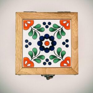 ÇİNİ MOTİFLİ AHŞAP TAKI KUTUSU-DEKORATİF OBJE-0005
